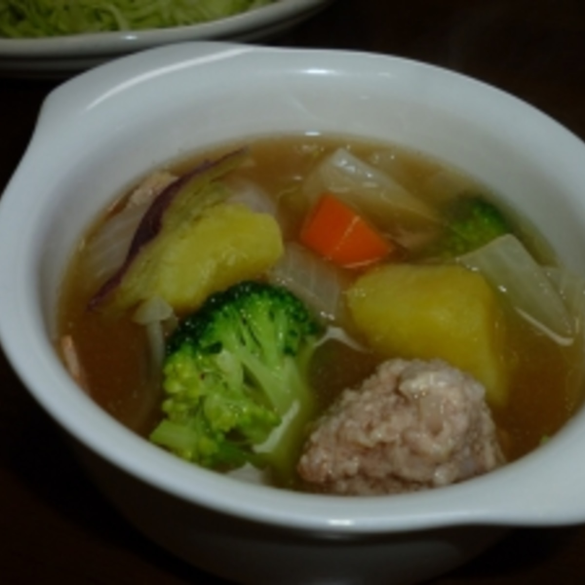 ハンバーグのタネの残りで野菜スープ レシピ 作り方 By Kinbee 楽天レシピ